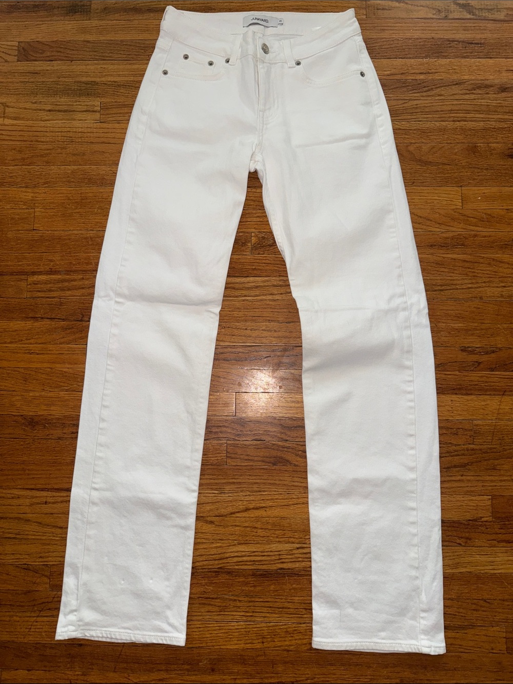 Junkyard White Straight-Leg Jeans XS 25